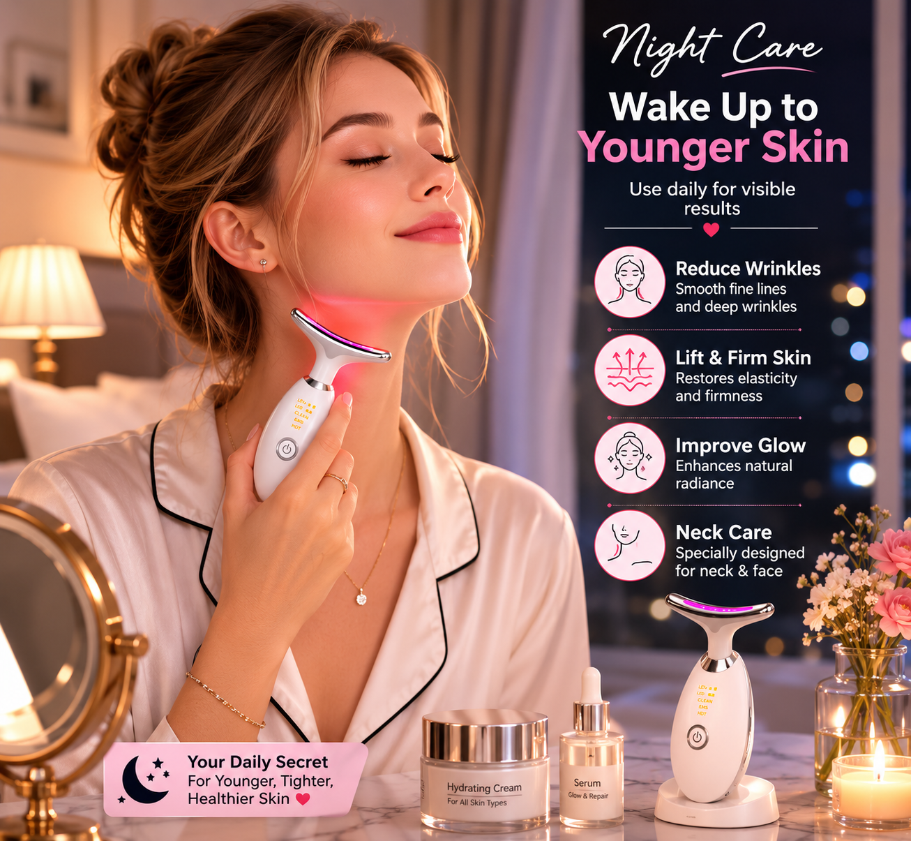 GlowPulse Wrinkle Remover