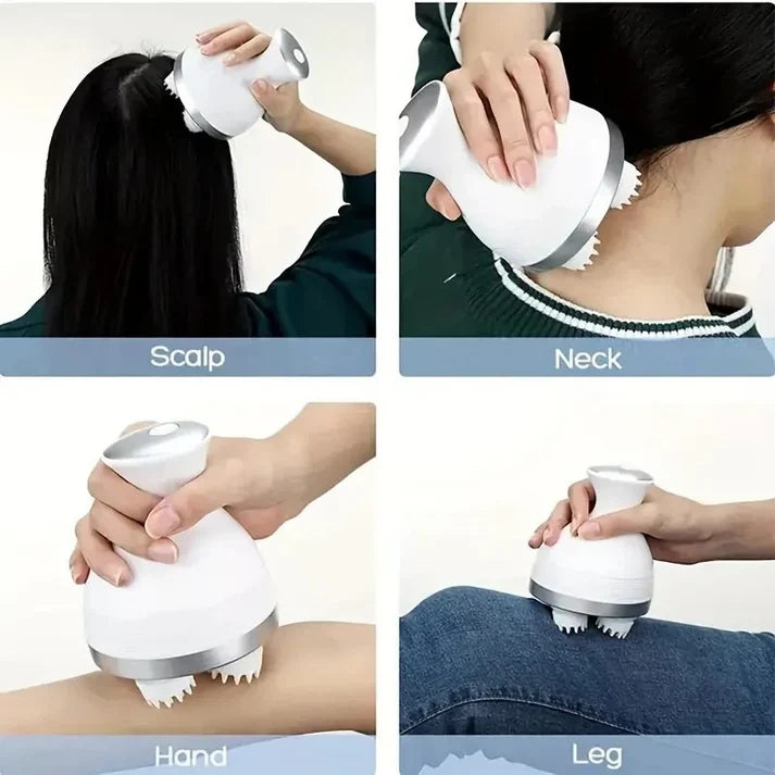 4D Electric Scalp Massager | Rechargeable Head & Body Stress Relief Massager